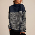 Anais – Herringbone Knit Sweater | Textured Comfort for Cooler Days