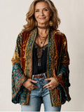 Thalia – Bohemian Kimono Jacket | Longline Layer with Playful Pattern